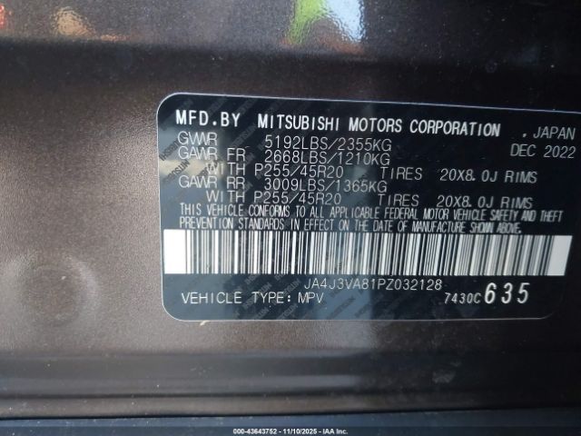 2023 MITSUBISHI OUTLANDER JA4J3VA81PZ032128 Photo 8