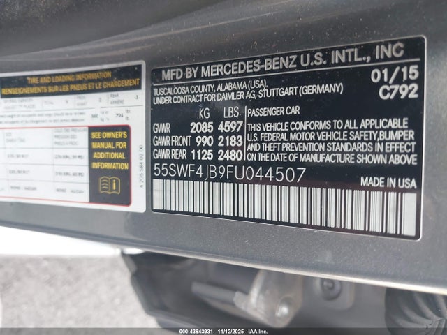 2015 MERCEDES-BENZ C 300 55SWF4JB9FU044507 Photo 8