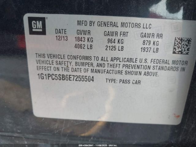 2014 CHEVROLET CRUZE 1G1PC5SB6E7255504 Photo 8
