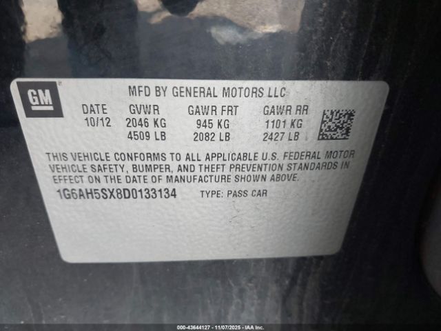 2013 CADILLAC ATS 1G6AH5SX8D0133134 Photo 8