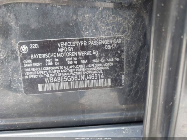 2018 BMW 320I WBA8E5G56JNU46514 Photo 8