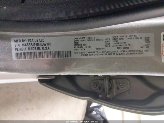 2021 RAM 1500 1C6SRFJT6MN669190 Photo 8