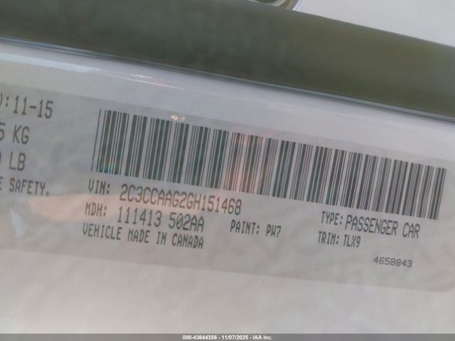 2016 CHRYSLER 300 2C3CCAAG2GH151468 Photo 8