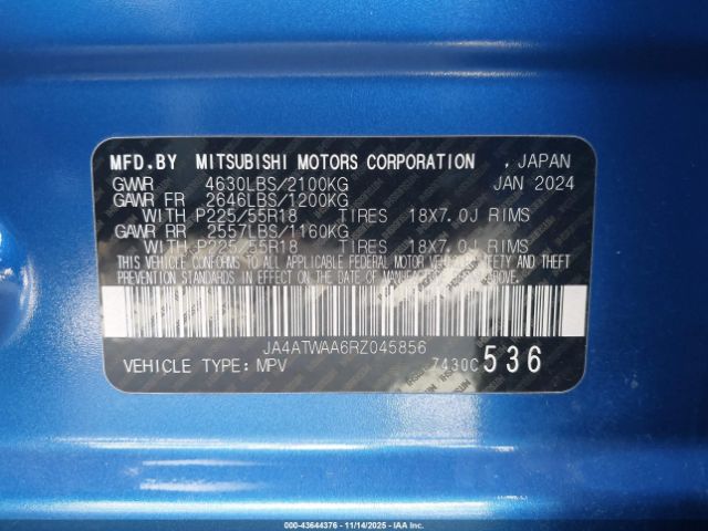 2024 MITSUBISHI ECLIPSE CROSS JA4ATWAA6RZ045856 Photo 8