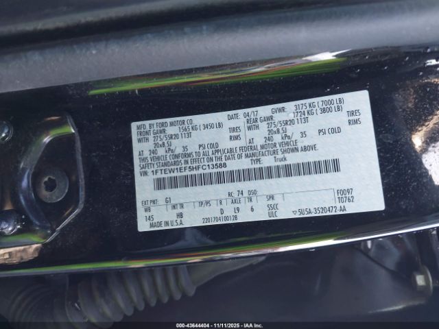 2017 FORD F-150 1FTEW1EF5HFC13588 Photo 8