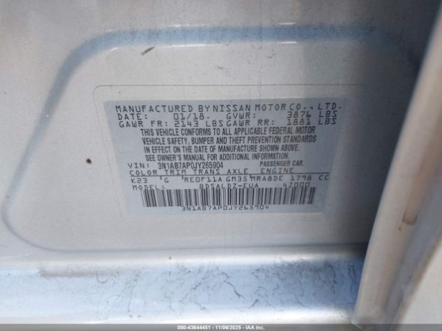 2018 NISSAN SENTRA 3N1AB7AP0JY265904 Photo 8