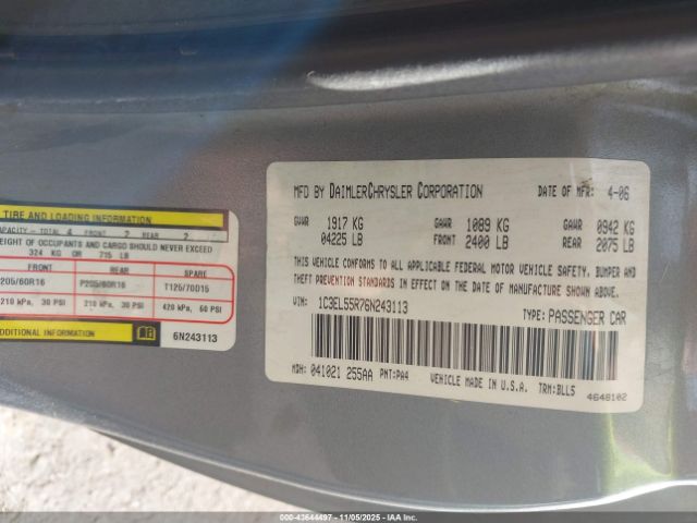 2006 CHRYSLER SEBRING 1C3EL55R76N243113 Photo 8