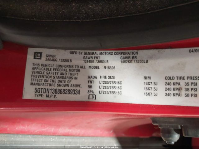 2006 HUMMER H3 SUV 5GTDN136868289334 Photo 8