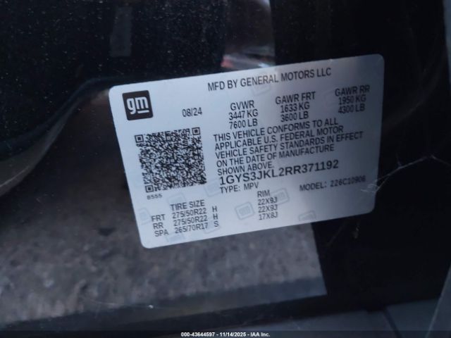 2024 CADILLAC ESCALADE ESV 1GYS3JKL2RR371192 Photo 8