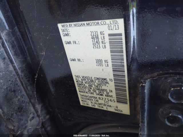 2013 NISSAN MAXIMA 1N4AA5AP0DC827565 Photo 8