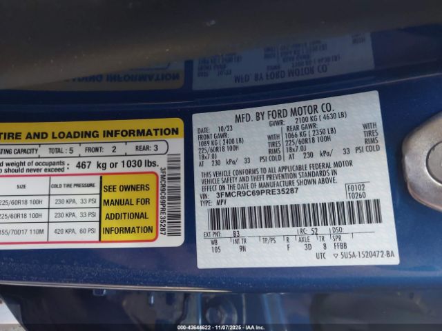 2023 FORD BRONCO SPORT 3FMCR9C69PRE35287 Photo 8