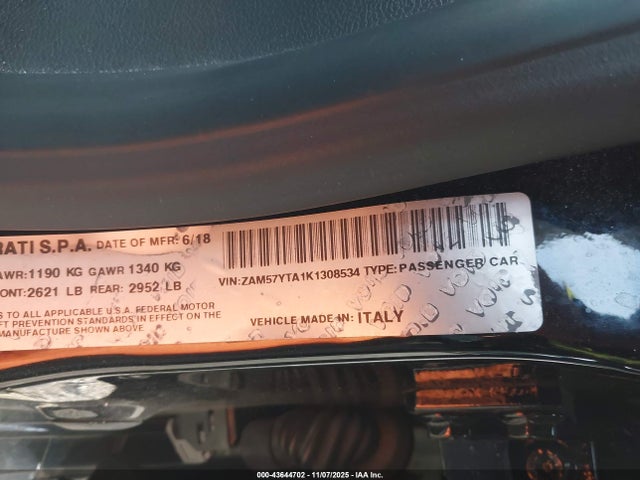 2019 MASERATI GHIBLI ZAM57YTA1K1308534 Photo 8