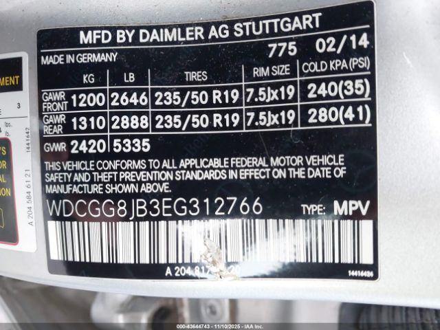 2014 MERCEDES-BENZ GLK 350 WDCGG8JB3EG312766 Photo 8