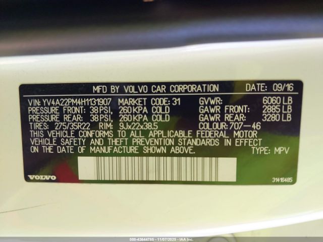 2017 VOLVO XC90 YV4A22PM4H1131907 Photo 8