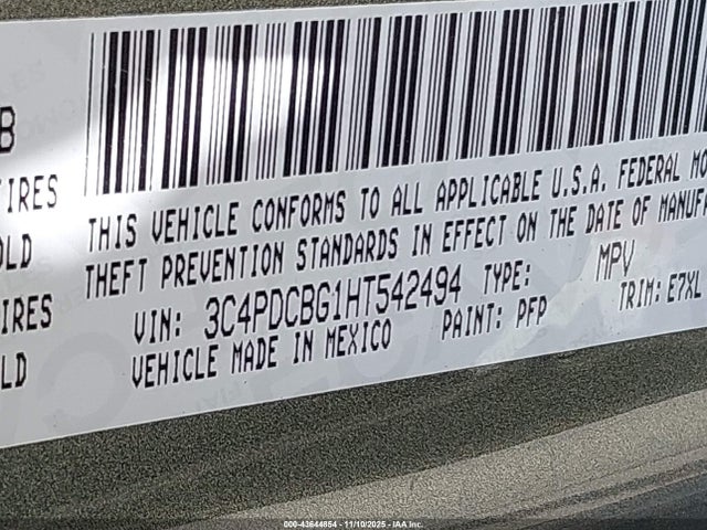 2017 DODGE JOURNEY 3C4PDCBG1HT542494 Photo 8