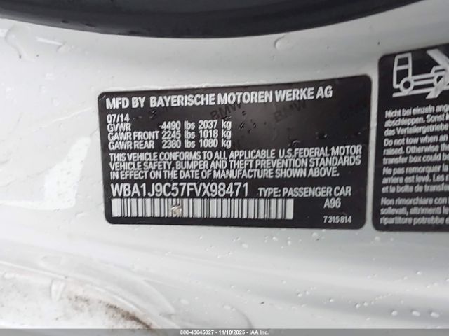 2015 BMW M235 WBA1J9C57FVX98471 Photo 8