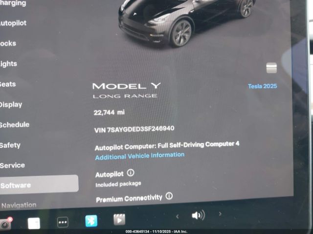 2025 TESLA MODEL Y 7SAYGDED3SF246940 Photo 6