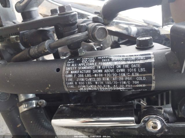 2009 KAWASAKI VN900 JKAVN2B189A052390 Photo 9
