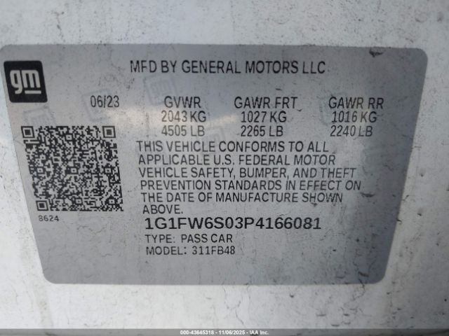 2023 CHEVROLET BOLT EV 1G1FW6S03P4166081 Photo 8