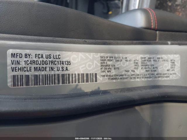 2024 DODGE DURANGO 1C4RDJDG7RC174135 Photo 8