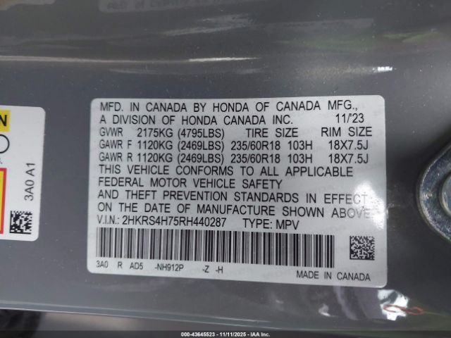 2024 HONDA CR-V 2HKRS4H75RH440287 Photo 8