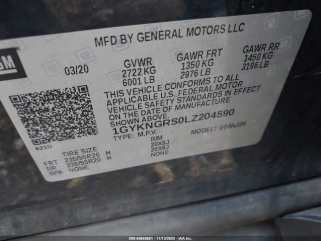 2020 CADILLAC XT5 1GYKNGRS0LZ204590 Photo 8
