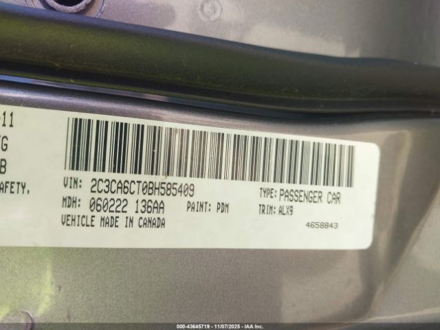 2011 CHRYSLER 300C 2C3CA6CT0BH585409 Photo 8