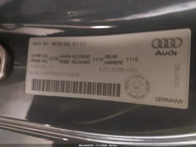 2011 AUDI S5 WAULVBFR0BA050858 Photo 8