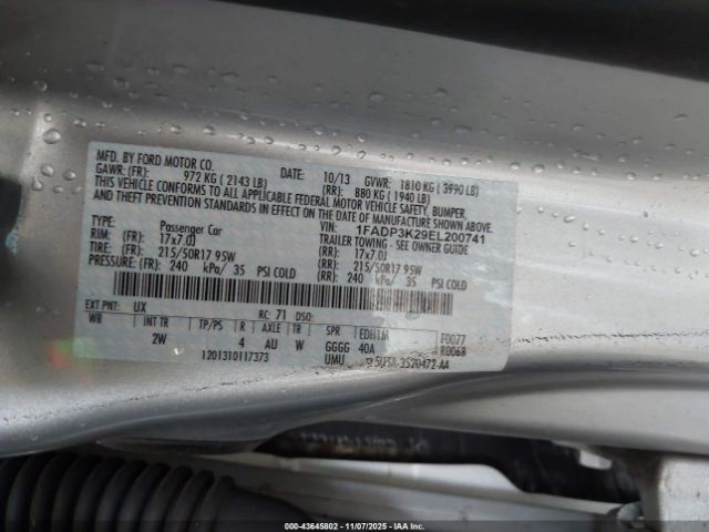 2014 FORD FOCUS 1FADP3K29EL200741 Photo 8