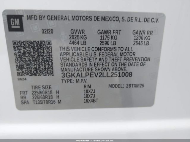 2020 GMC TERRAIN 3GKALPEV2LL251008 Photo 8