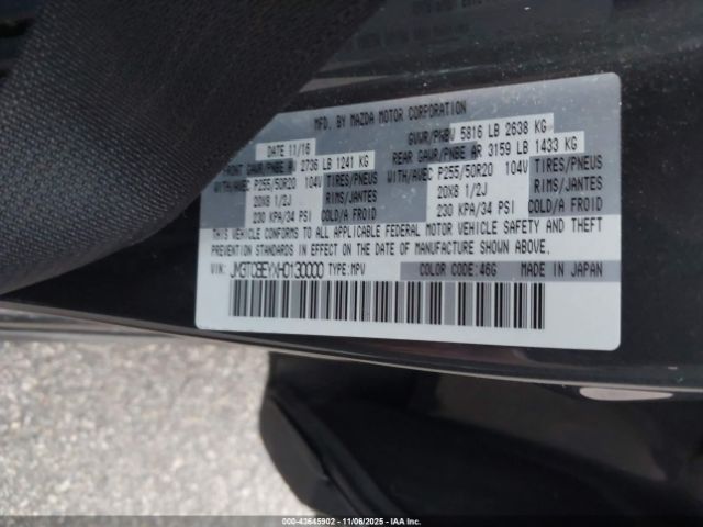 2017 MAZDA CX-9 JM3TCBEYXH0130000 Photo 8