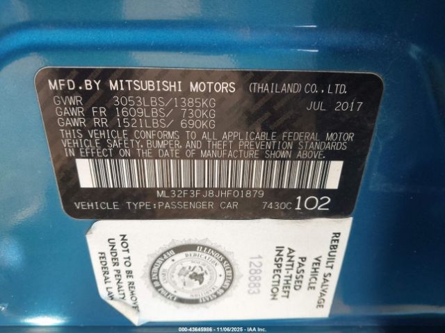 2018 MITSUBISHI MIRAGE G4 ML32F3FJ8JHF01879 Photo 8