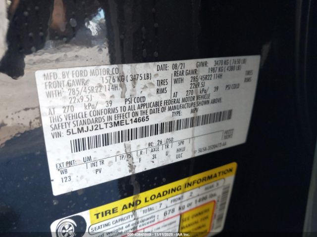 2021 LINCOLN NAVIGATOR 5LMJJ2LT3MEL14665 Photo 8