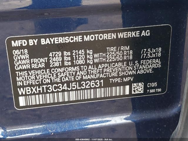 2018 BMW X1 WBXHT3C34J5L32631 Photo 8