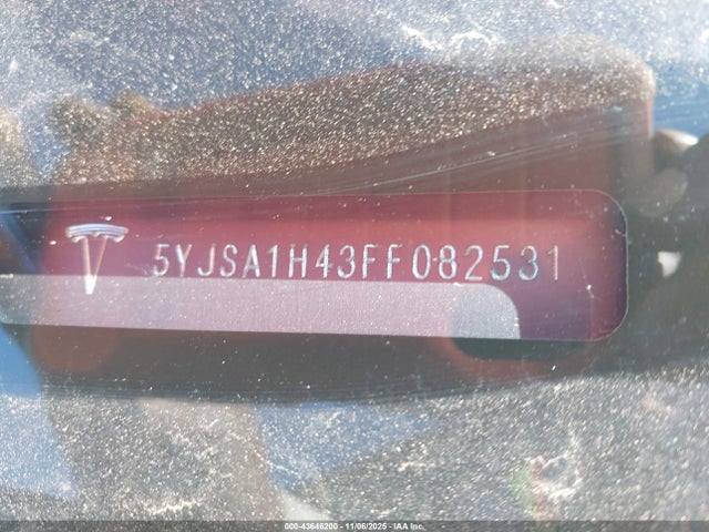 2015 TESLA MODEL S 5YJSA1H43FF082531 Photo 8