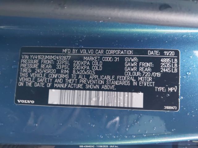 2021 VOLVO XC40 YV4162UMXM2492877 Photo 8