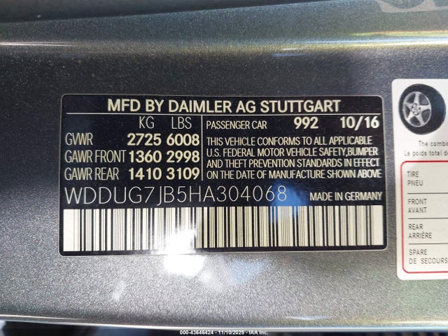 WDDUG7JB5HA304068 Mercedes-Benz Amg S 63 4matic