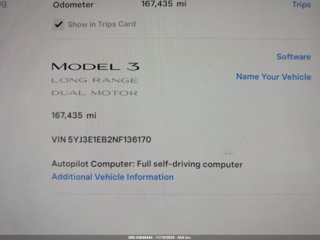 2022 TESLA MODEL 3 5YJ3E1EB2NF136170 Photo 6