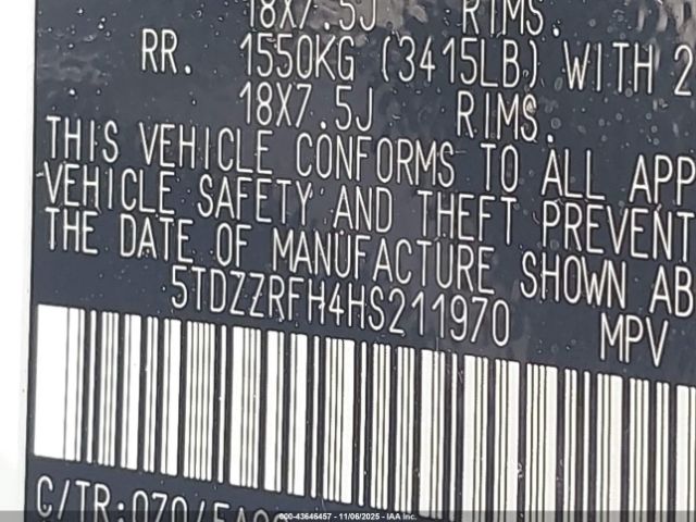 2017 TOYOTA HIGHLANDER 5TDZZRFH4HS211970 Photo 8