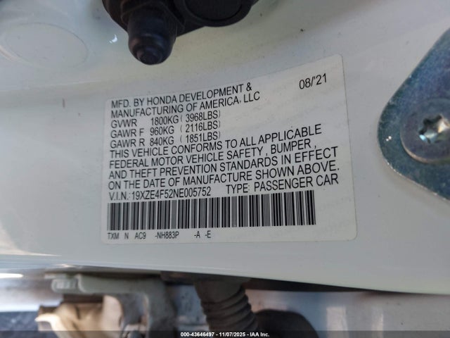 19XZE4F52NE005752 Honda INSIGHT EX