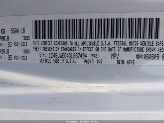 2013 JEEP WRANGLER UNLIMITED 1C4BJWEG4DL667494 Photo 8