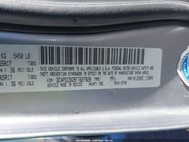 2015 DODGE JOURNEY 3C4PDCBG5FT627920 Photo 8