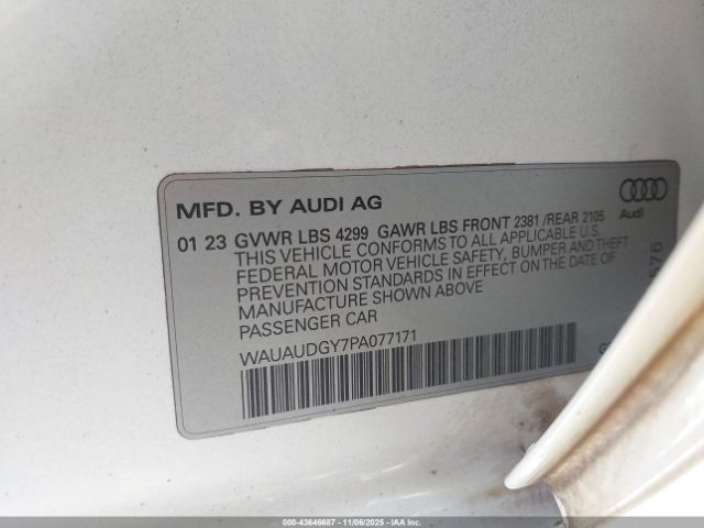 2023 AUDI A3 WAUAUDGY7PA077171 Photo 8