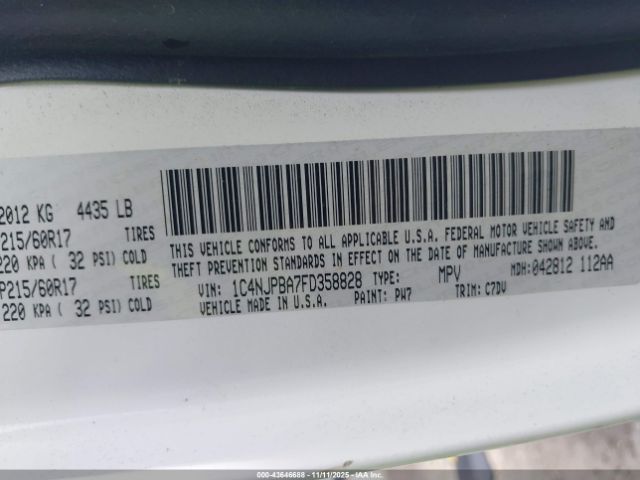 2015 JEEP PATRIOT 1C4NJPBA7FD358828 Photo 8