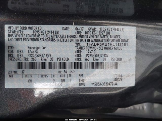 2017 FORD C-MAX HYBRID 1FADP5AU1HL113161 Photo 8
