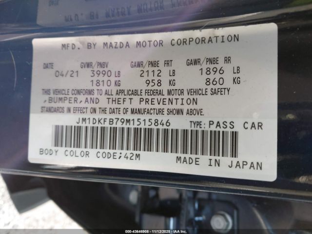 2021 MAZDA CX-3 JM1DKFB79M1515846 Photo 8