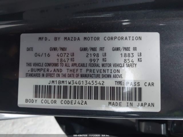 2016 MAZDA MAZDA3 JM1BM1W34G1345542 Photo 8