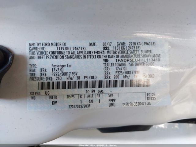2017 FORD C-MAX ENERGI 1FADP5EU4HL113410 Photo 8