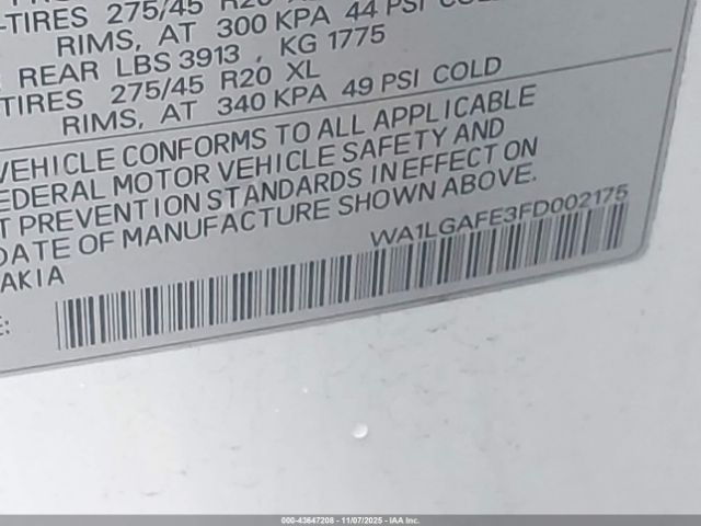 2015 AUDI Q7 WA1LGAFE3FD002175 Photo 8