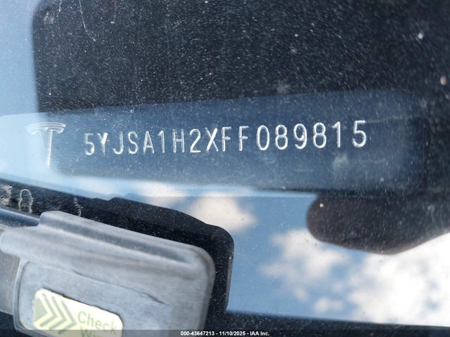 2015 TESLA MODEL S 5YJSA1H2XFF089815 Photo 8